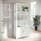 Martha Stewart Hutton Four Tier Shaker Style Bookcase with Storage Cabinet in White with Polished Brass Hardware ZG-053-WH-GLD-MS - alternate 1